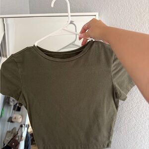 Wild Fable Olive Crop Top